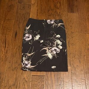 ANTONIO MELANI Black Floral Pencil Skirt